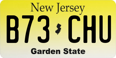 NJ license plate B73CHU