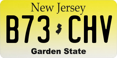 NJ license plate B73CHV