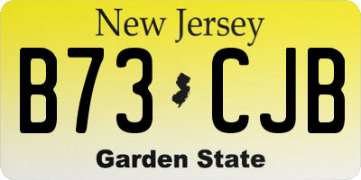 NJ license plate B73CJB