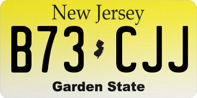 NJ license plate B73CJJ