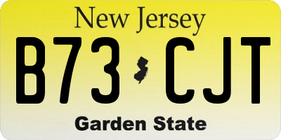 NJ license plate B73CJT