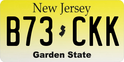 NJ license plate B73CKK