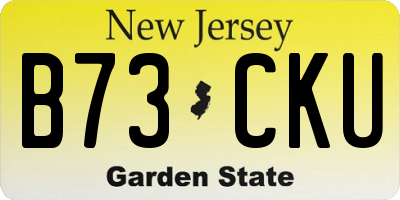 NJ license plate B73CKU