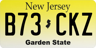 NJ license plate B73CKZ