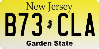 NJ license plate B73CLA