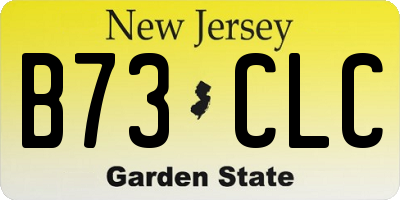 NJ license plate B73CLC