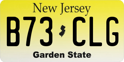 NJ license plate B73CLG