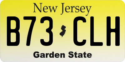 NJ license plate B73CLH