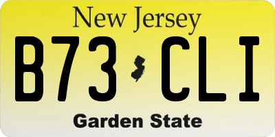 NJ license plate B73CLI