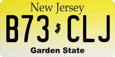 NJ license plate B73CLJ