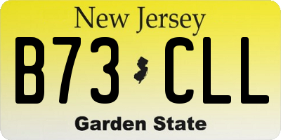 NJ license plate B73CLL