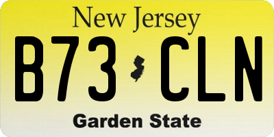 NJ license plate B73CLN