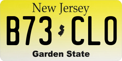 NJ license plate B73CLO