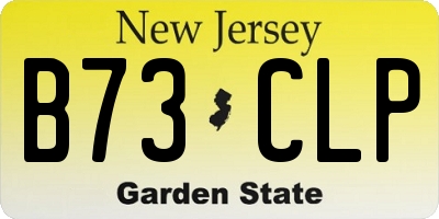 NJ license plate B73CLP