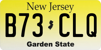 NJ license plate B73CLQ
