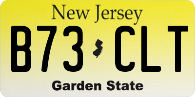 NJ license plate B73CLT