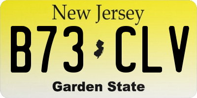 NJ license plate B73CLV