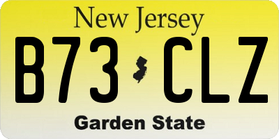 NJ license plate B73CLZ