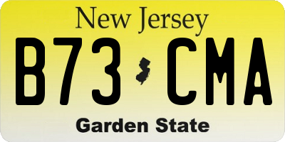 NJ license plate B73CMA