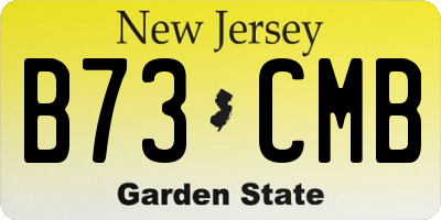 NJ license plate B73CMB