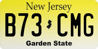 NJ license plate B73CMG