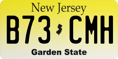 NJ license plate B73CMH