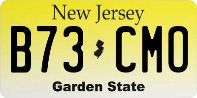 NJ license plate B73CMO