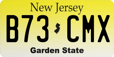NJ license plate B73CMX