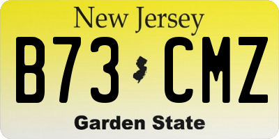 NJ license plate B73CMZ