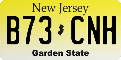 NJ license plate B73CNH