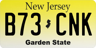 NJ license plate B73CNK