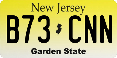 NJ license plate B73CNN