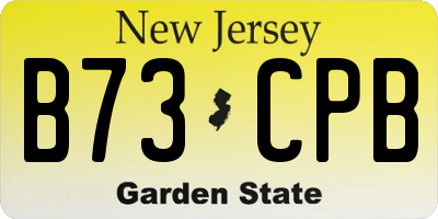 NJ license plate B73CPB