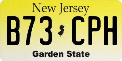 NJ license plate B73CPH