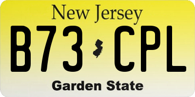 NJ license plate B73CPL
