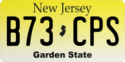 NJ license plate B73CPS