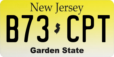 NJ license plate B73CPT