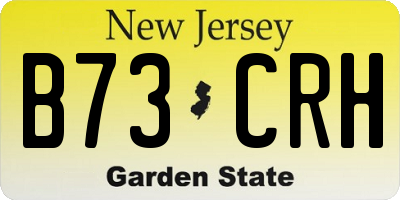 NJ license plate B73CRH