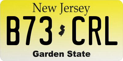 NJ license plate B73CRL