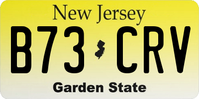 NJ license plate B73CRV
