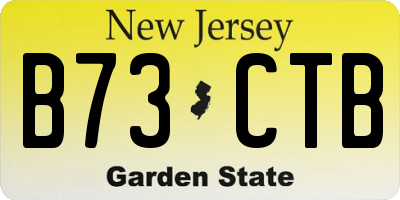 NJ license plate B73CTB