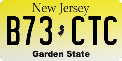 NJ license plate B73CTC