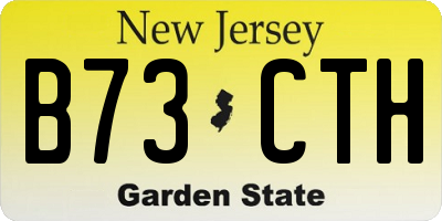 NJ license plate B73CTH