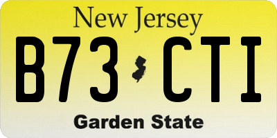 NJ license plate B73CTI