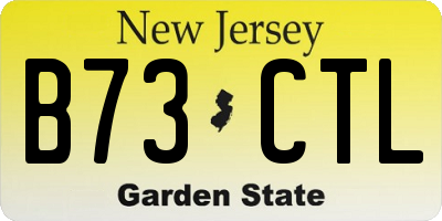 NJ license plate B73CTL