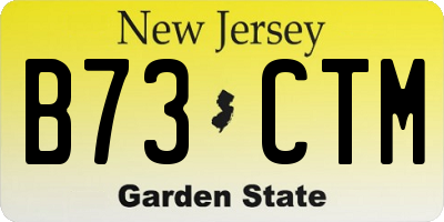 NJ license plate B73CTM