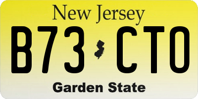 NJ license plate B73CTO