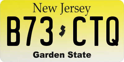 NJ license plate B73CTQ