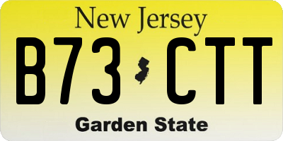 NJ license plate B73CTT