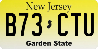 NJ license plate B73CTU